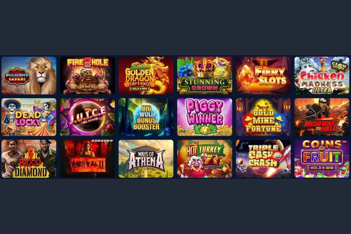 Lunarspins Casino gameselection